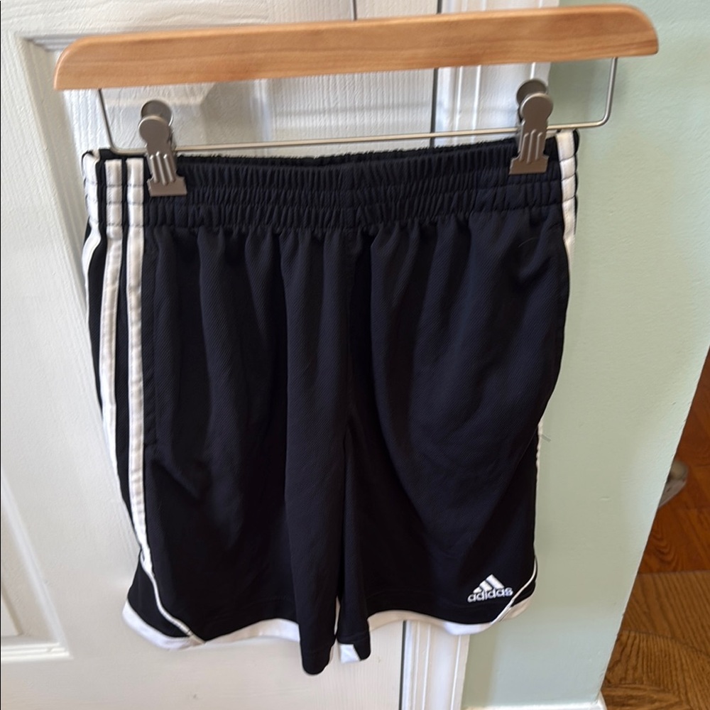 Adidas Kids Black and White Athletic Shorts